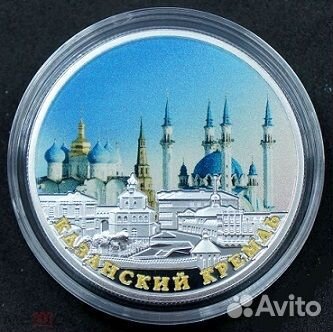 Монета Казанский Кремль серебро Гвинея 2014 год