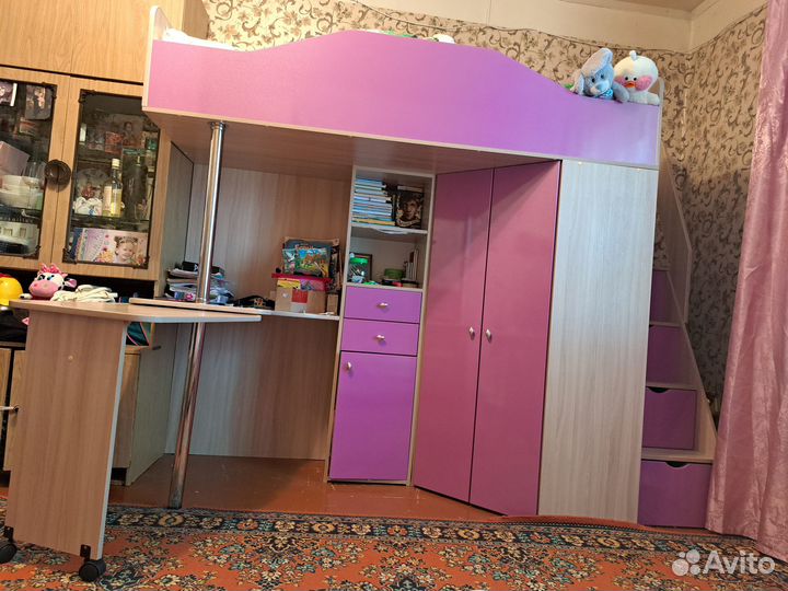 Кровать-чердак 3-16лет+матрас в подарок