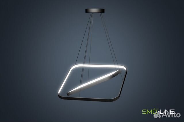 Светодиодная люстра в форме 2-х Квадратов