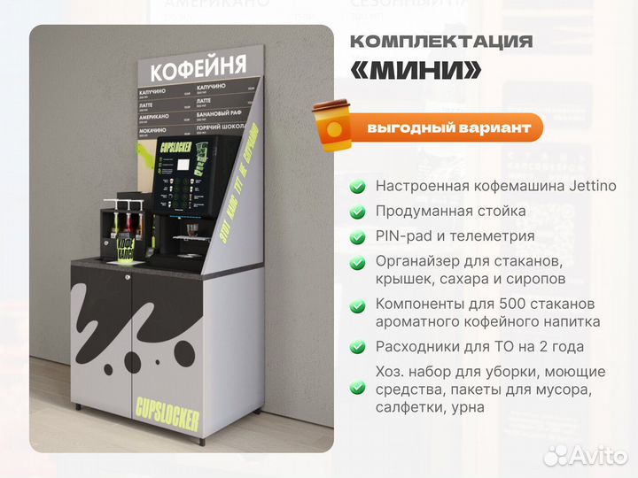 Готовый бизнес кофейня самообслуживания Мини