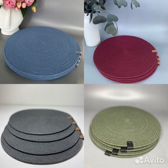 Салфетки сервировочные из хлопкового шнура