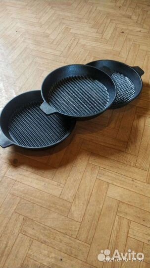 Чугунная сковорода гриль СССР