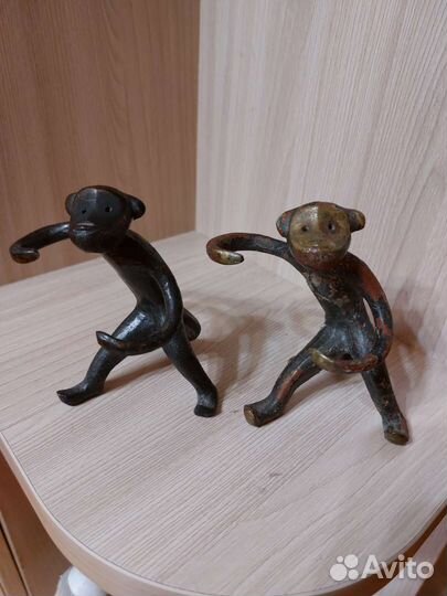 Статуэтки обезьянки,бронза. СССР