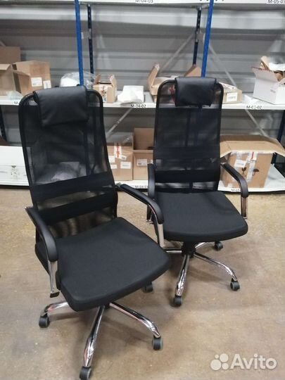 Компьютерное кресло сетка хром