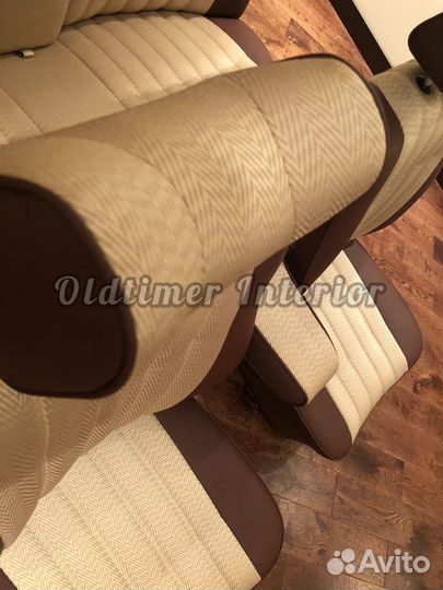 Бежевая ёлочка ткань для MB W123