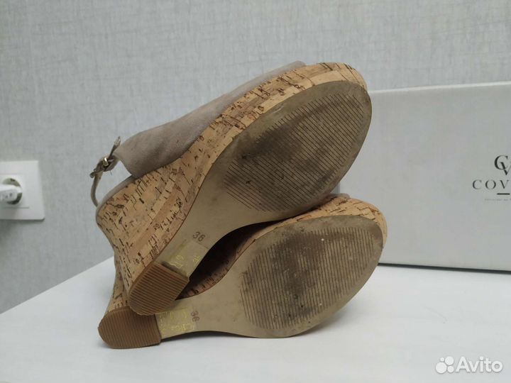 Туфли Cover женские открытые на танкетке 36 р