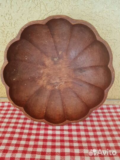 Винтажная чаша IKEA цельное дерево