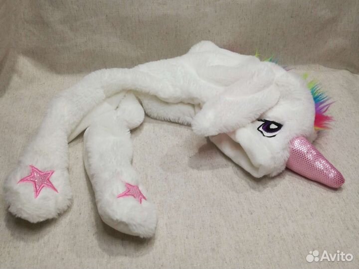 Мягкая шапка - игрушка Единорог
