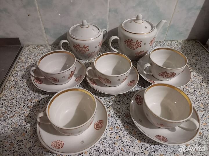 Чайный сервиз Полонский фарфор СССР