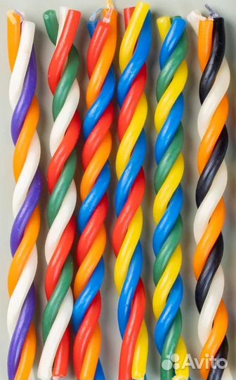 Свечи восковые цветные для ритуалов и скруток