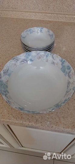 Набор салатникоа, 7 предметов, чешский фарфор Thun