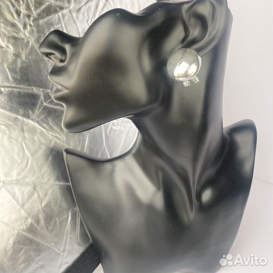 Серьги Дутый круг. Серебро