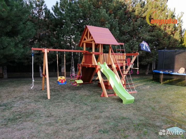 Детская площадка скалодром горка Савушка Люкс 6