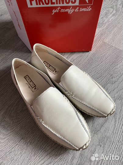 Мокасины кожаные женские