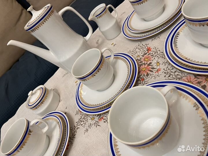 Чайно кофейный сервиз Чехословакия Богемия