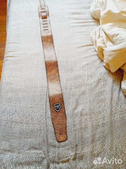 Кожаный ремень для Гитары (Электро, бас, Акустика