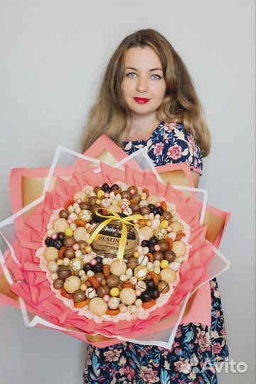 Съедобные Букеты из орехов и сухофруктов