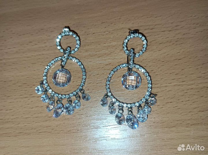 Серьги с кристалами swarovski