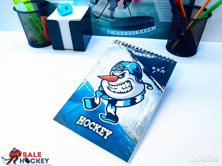 Тетрадь кхл 48 л, Блокнот на пружине хоккей
