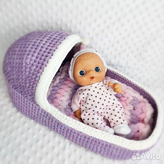 Кровать игрушечная для куклы с постелью не икеа