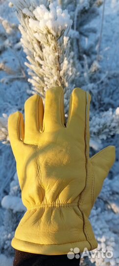 Перчатки кожаные зимние