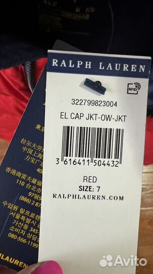 Ralph Lauren куртка пуховик детская 7-8 лет