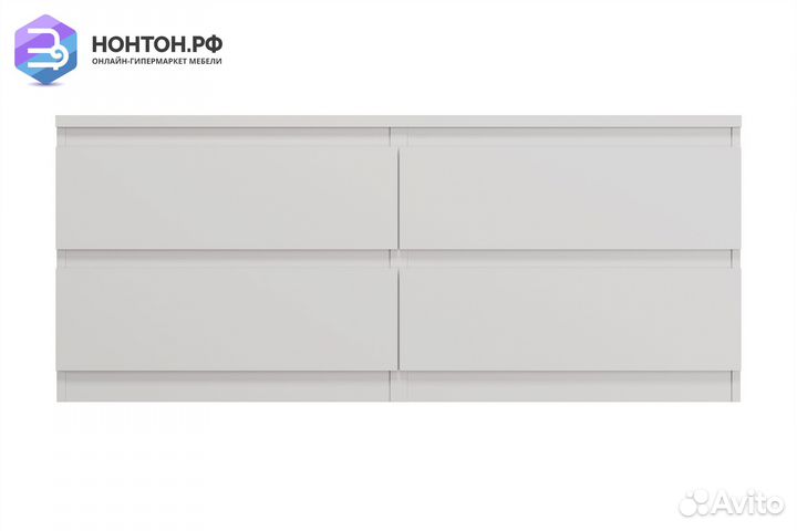 Тумба Кастор 4 ящика белая