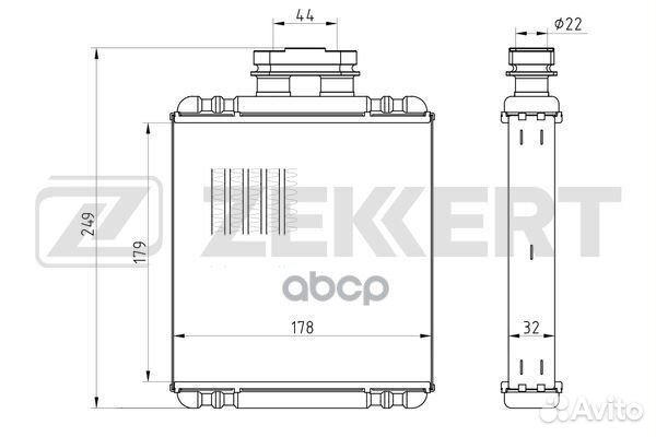 Радиатор отопителя VW Polo IV V 10- Skoda Fab
