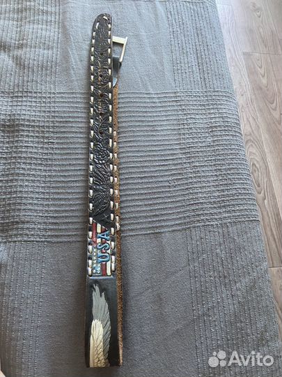 Ремень винтаж натуральная кожа