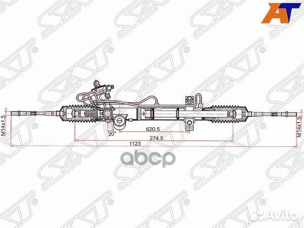 Рейка рулевая nissan teana J31 06- LHD ST-49001