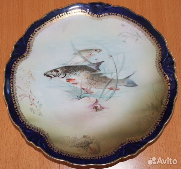 Антикварные тарелки Jaeger Co., Bavaria, 1900 г