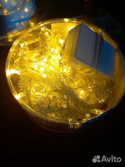 Гирлянда штора 3х2 м новая желтый цвет