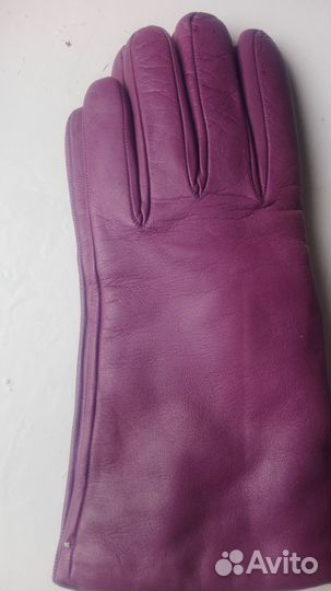 Перчатки женские кожаные новые