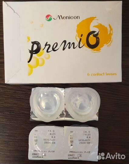 Контактные линзы Premio -4.25 4 шт