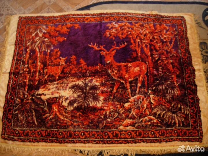 Ковры, скатерти плюшевые с бахромой СССР