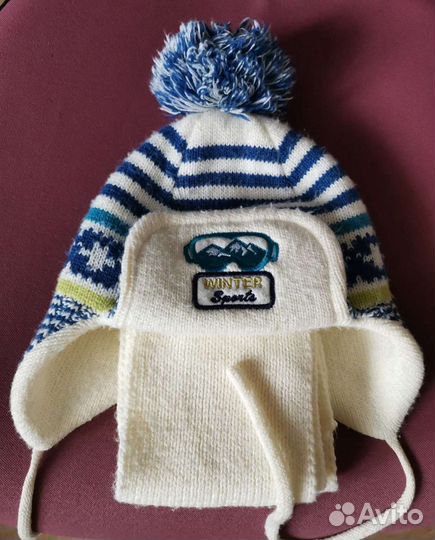 Комплект шапка и шарф для мальчика