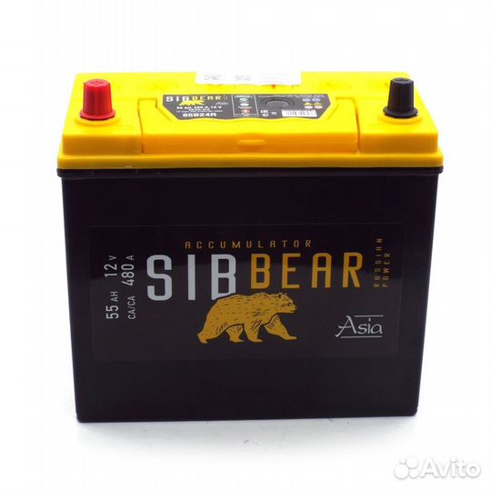 Аккумулятор sibbear asia 65B24R 55 Ач п.п