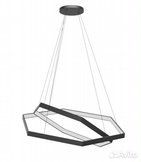 Светодиодная люстра в форме 2-х Шестигранников