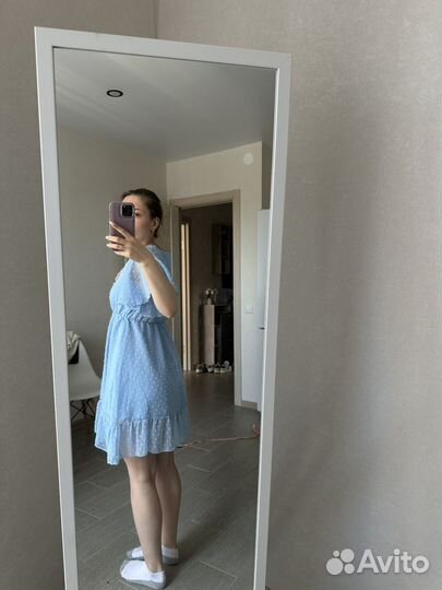 Платье летнее голубое