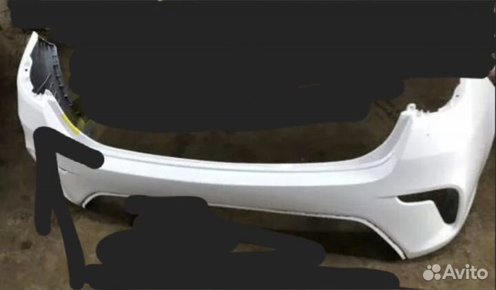 Задний бампер kia rio 4 белый