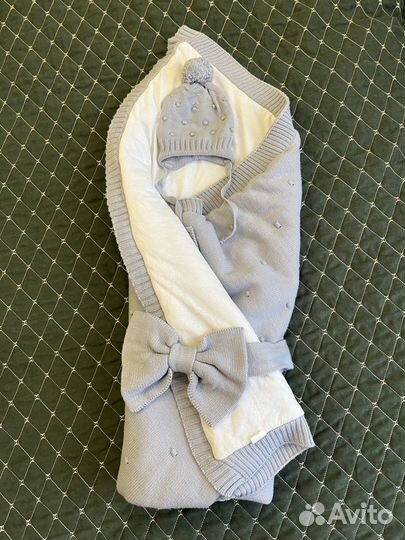 Конверт кокон зимний на выписку