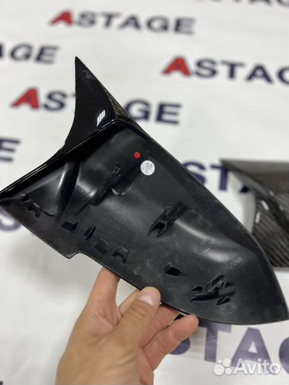 Накладки зеркал крышки BMW F30 стиль М карбон