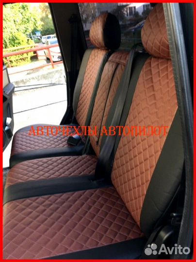 Чехлы Автопилот УАЗ Патриот из экокожи Ромб