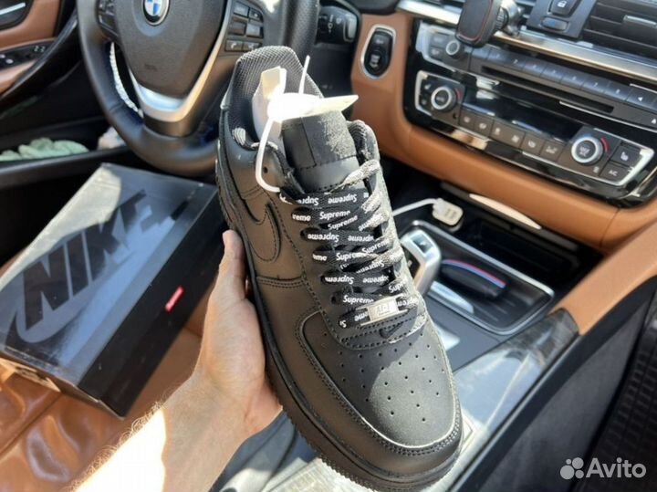 Кроссовки Nike air force 1 supreme black