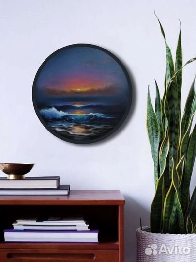 Свет на воде. Картина маслом