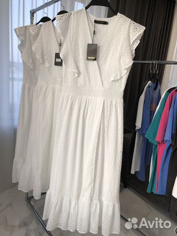 Платье летнее женское белое объявление продам