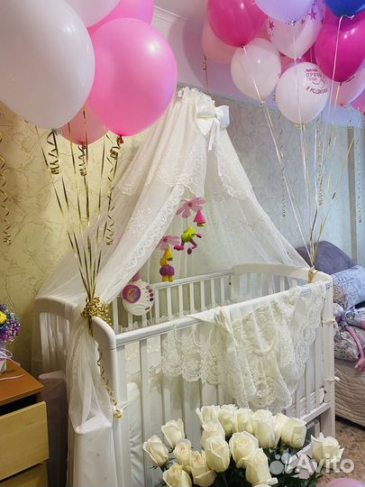 Балдахин в кроватку с держателем