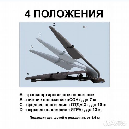 Шезлонг детский