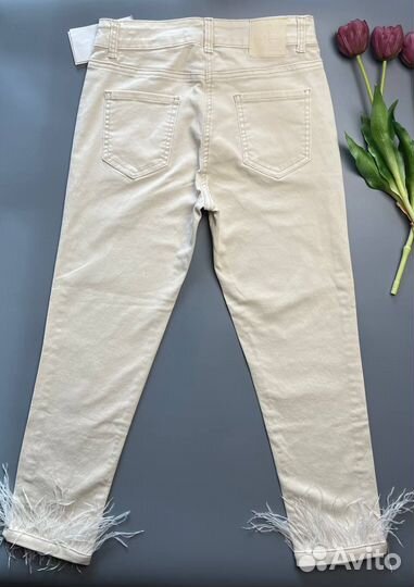 Джинсы с перьями To be too 164