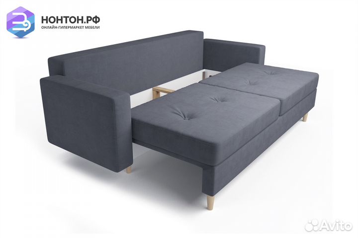 Диван тик-так Белфаст серый